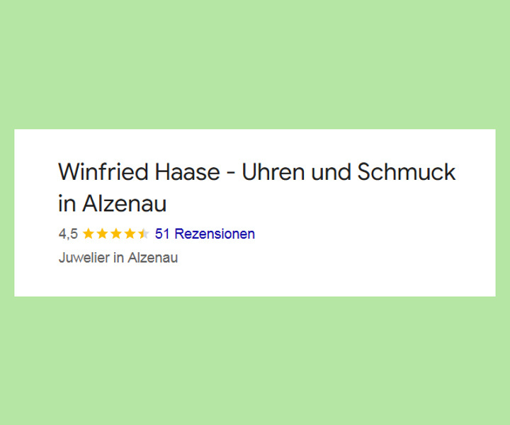 Bewerten Sie uns bei Google.