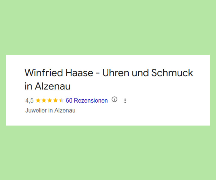 Bewerten Sie uns bei Google.