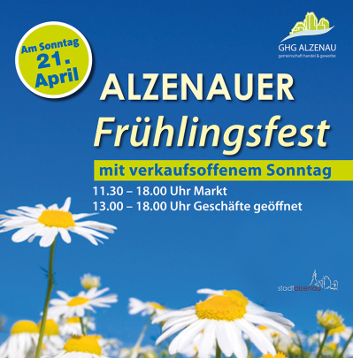 Alzenauer Frühlingsfest mit verkaufsoffenem Sonntag