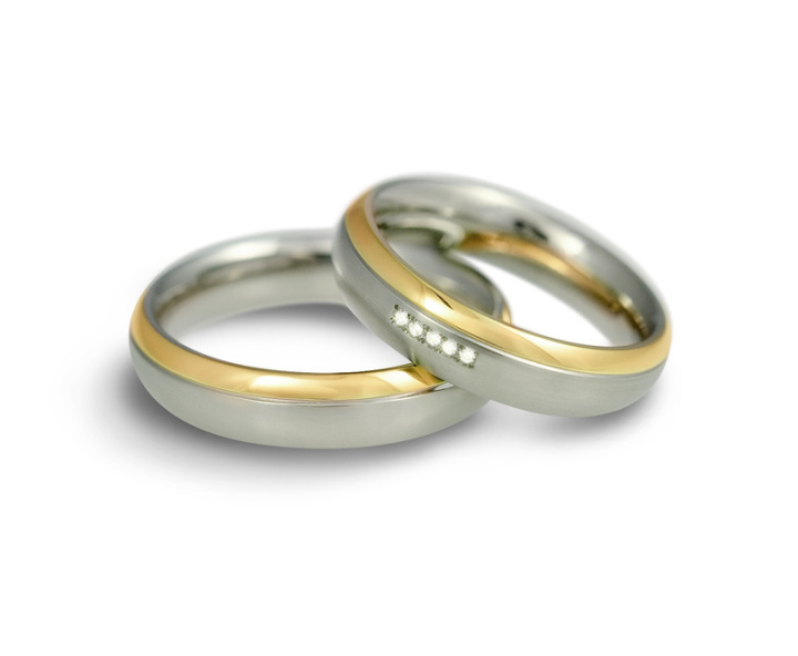 Partnerringe  Boccia Titanium  0130-08 & 0130-10